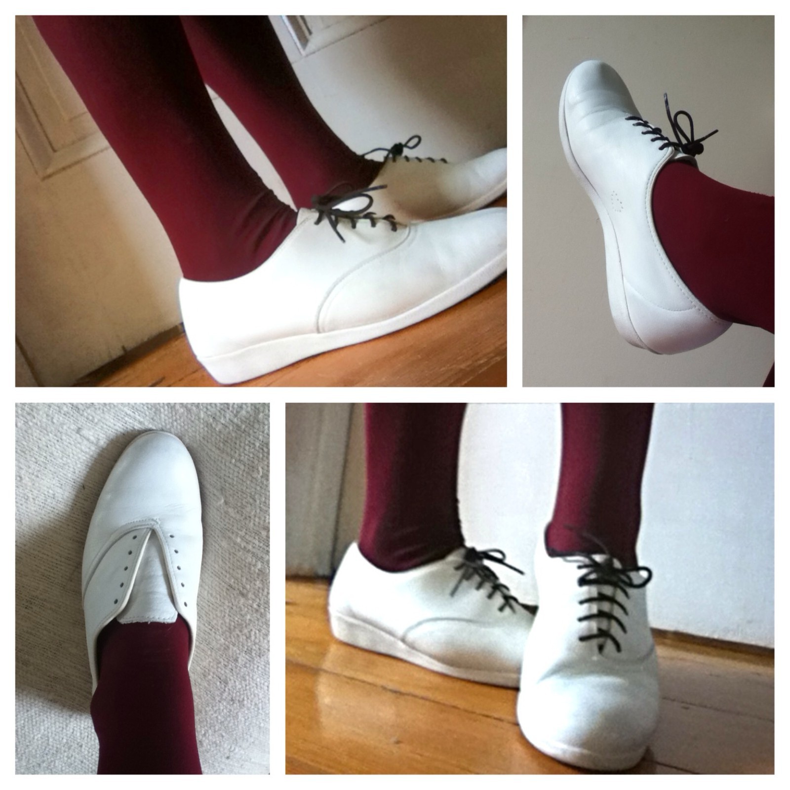 Oxford Style Vintage White Nurse Shoes 
